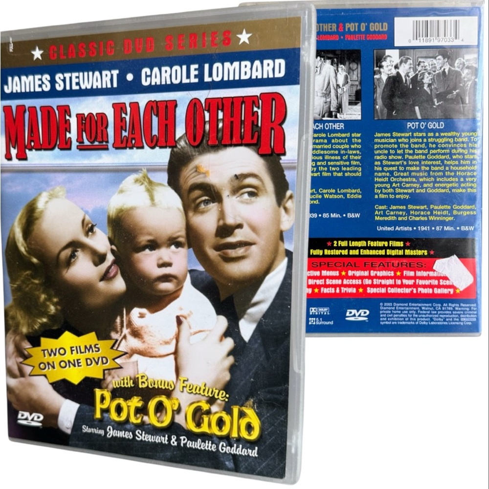 Made for Each Other / Pot O’ Gold (DVD, Classic Double Feature) James Stewart